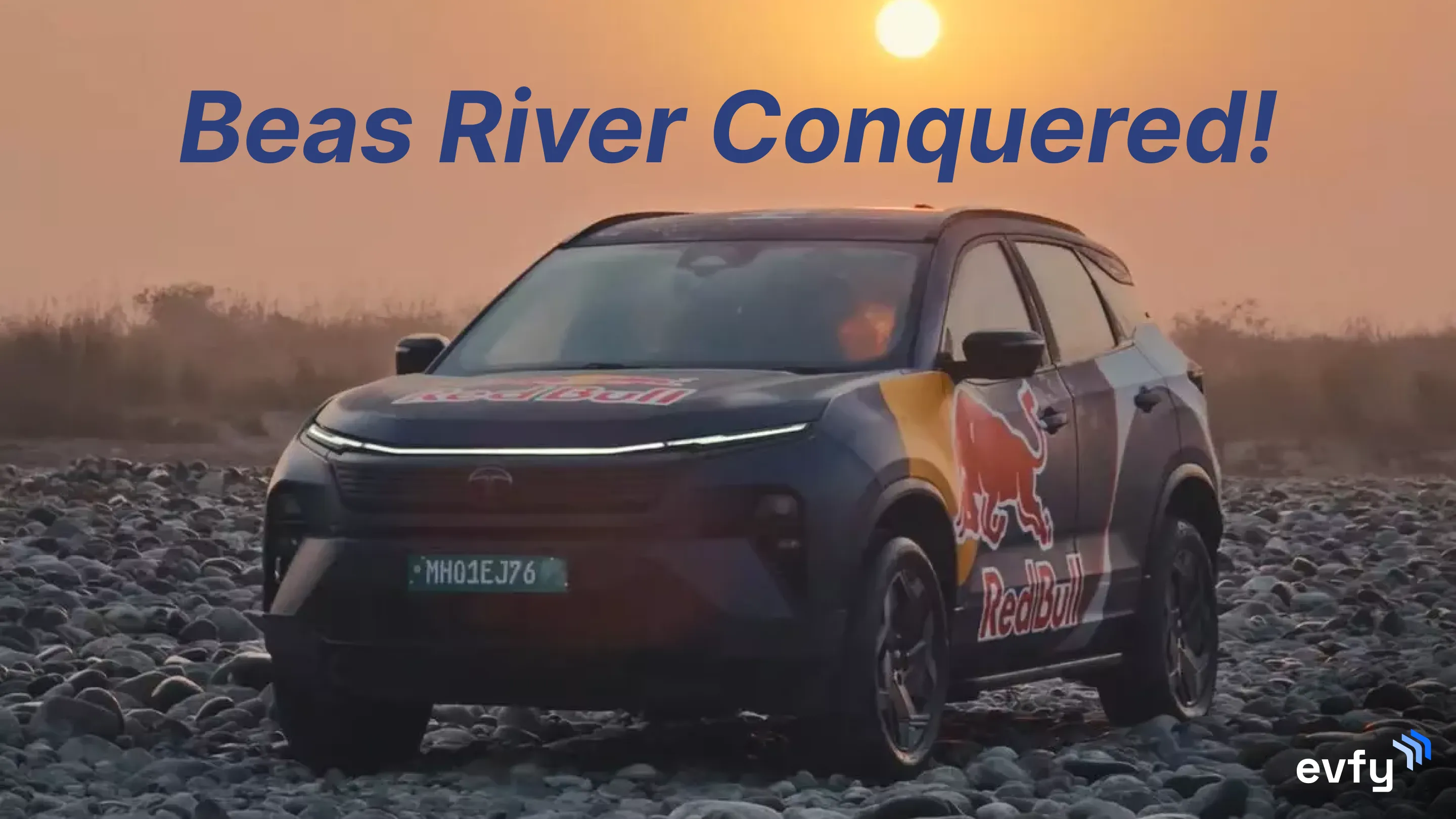 Tata Harrier EV Conquers the Beas River — Tata x Red Bull Challenge